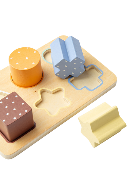 John Lewis Wooden Shape Puzzle, FSC-Certified (Beech & Plywood) - view 2, Multi