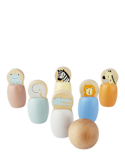 John Lewis Wooden Safari Skittles, FSC-Certified (Beech Wood & Plywood), Multi