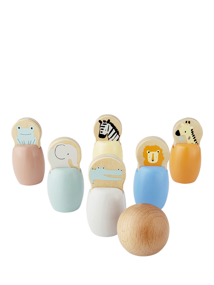 John Lewis Wooden Safari Skittles, FSC-Certified (Beech Wood & Plywood), Multi