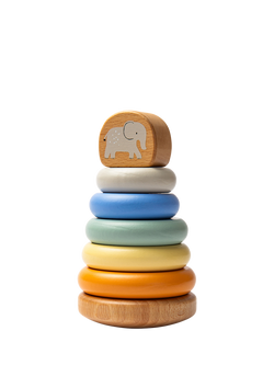 John Lewis Wooden Safari Stacking Toy, FSC-Certified (Beech Wood & MDF), Multi