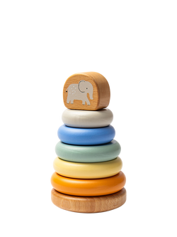 John Lewis Wooden Safari Stacking Toy, FSC-Certified (Beech Wood & MDF) - view 2, Multi