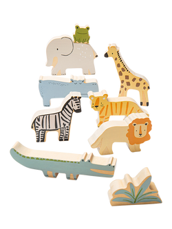 John Lewis Wooden Stacking Animals, FSC-Certified (Birch Wood), Multi