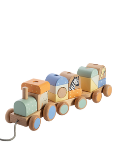 John Lewis Wooden Pull-Along Train, FSC-Certified (Beech Wood)