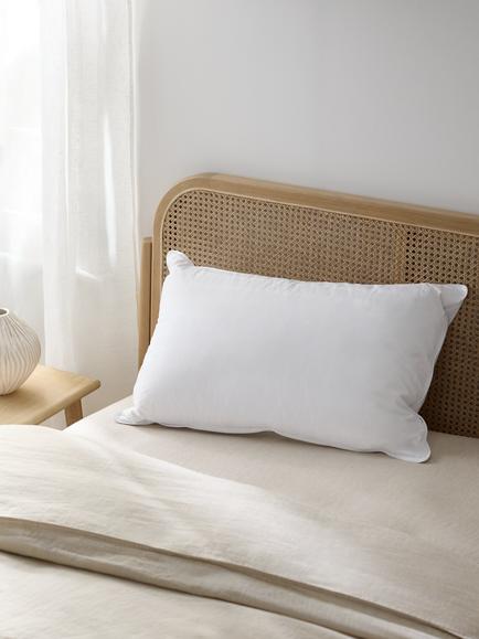 John Lewis British Duck Down Standard Pillow, Medium - view 2, White