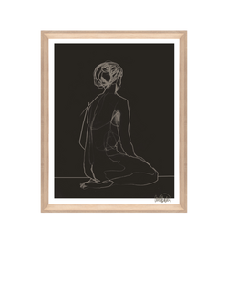 Brookpace Lascelles Anna Bulow 'Flow' Limited Edition Framed Print & Mount, 75 x 55cm, Black, Natural Black