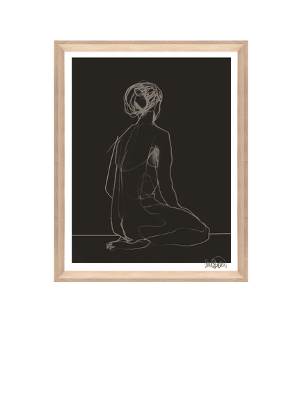 Brookpace Lascelles Anna Bulow 'Flow' Limited Edition Framed Print & Mount, 75 x 55cm, Black, Natural Black
