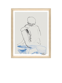 Brookpace Lascelles Anna Bulow 'Zen' Limited Edition Framed Print & Mount, 75 x 55cm, Grey, Natural Grey