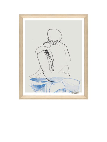 Brookpace Lascelles Anna Bulow 'Zen' Limited Edition Framed Print & Mount, 75 x 55cm, Grey, Natural Grey