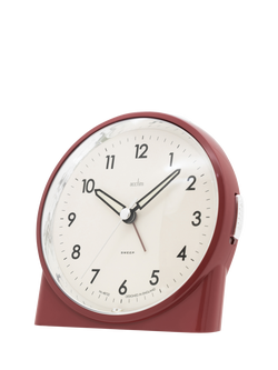 Acctim Grace Non-Ticking Sweep Analogue Alarm Clock - view 2, Spice Red