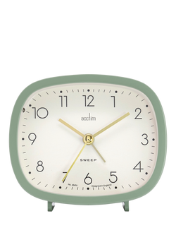 Acctim Ramsey Curved Non-Ticking Sweep Analogue Alarm Clock, Cloverfield