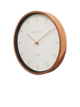 Brookpace Lascelles Firecrest Wall Clock, 30cm, Rose Gold
