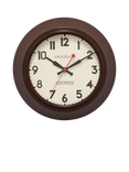 Brookpace Lascelles Metal Non-Ticking Sweep Wall Clock, 25cm, Brown