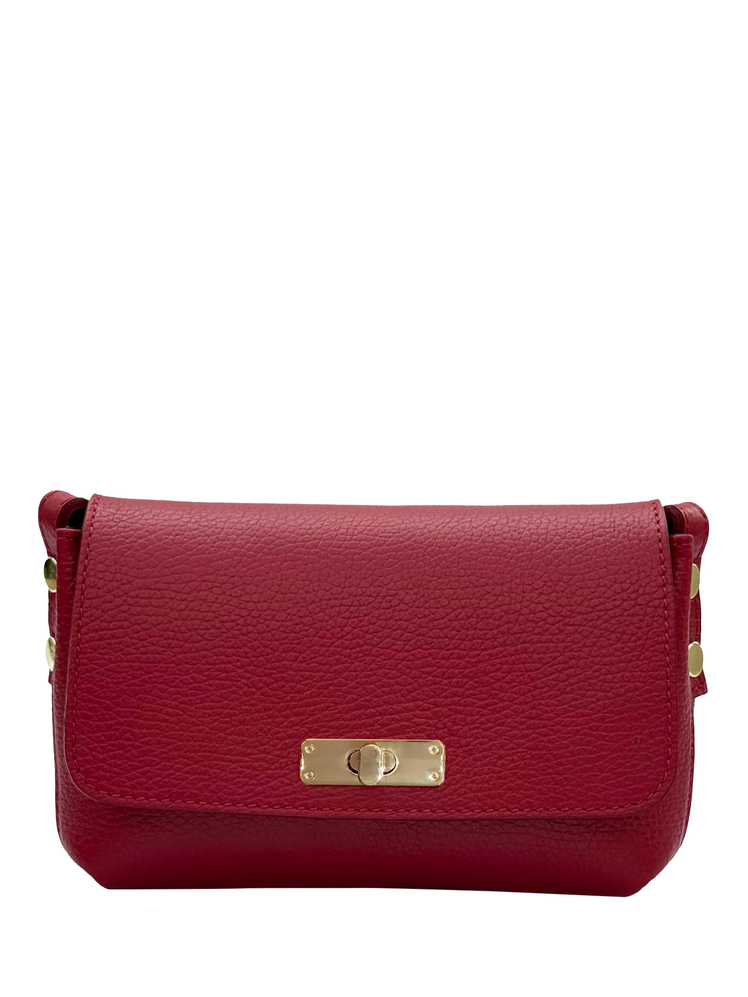 Product image 3 of 7, which shows Apatchy London The Maisie Leather Crossbody Bag, Red