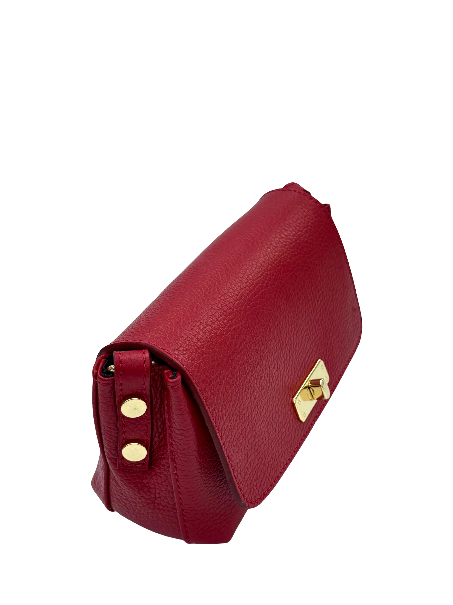 Product image 6 of 7, which shows Apatchy London The Maisie Leather Crossbody Bag, Red