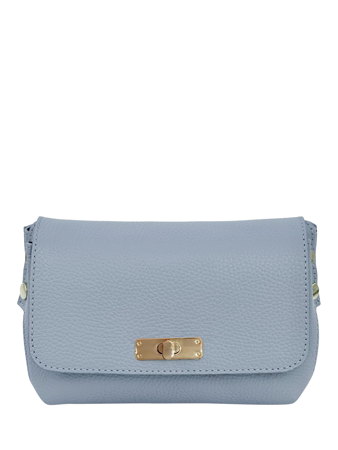 Product image 3 of 7, which shows Apatchy London The Maisie Leather Crossbody Bag, Sky