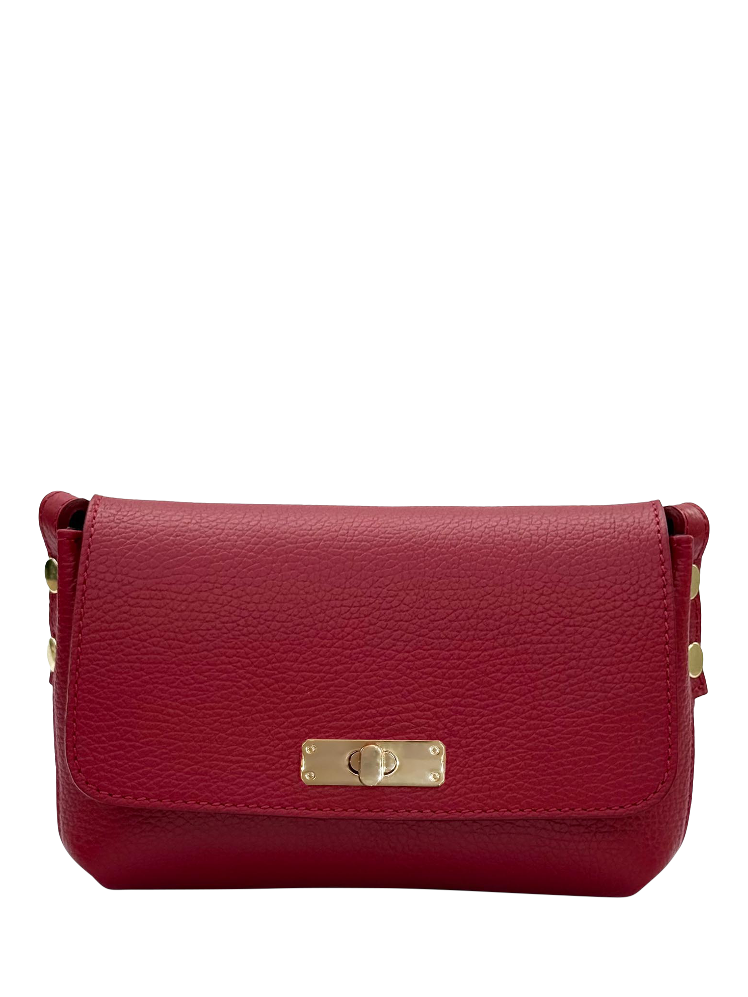 Product image 3 of 7, which shows Apatchy London The Maisie Leather Crossbody Bag, Red