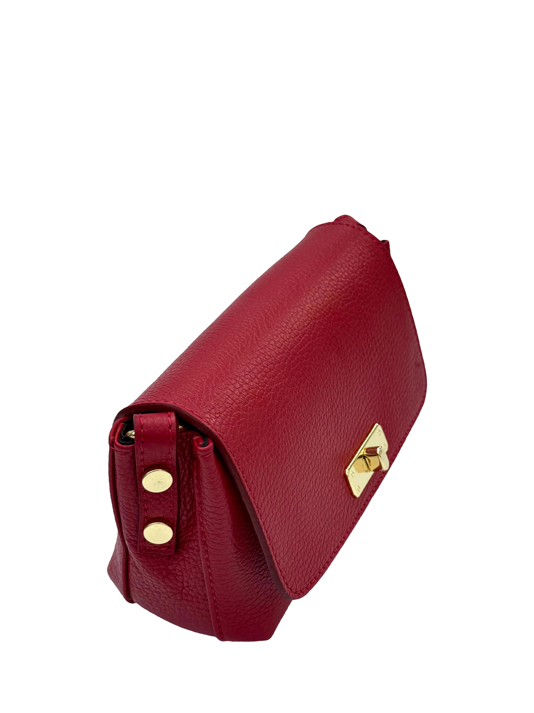 Product image 5 of 7, which shows Apatchy London The Maisie Leather Crossbody Bag, Red