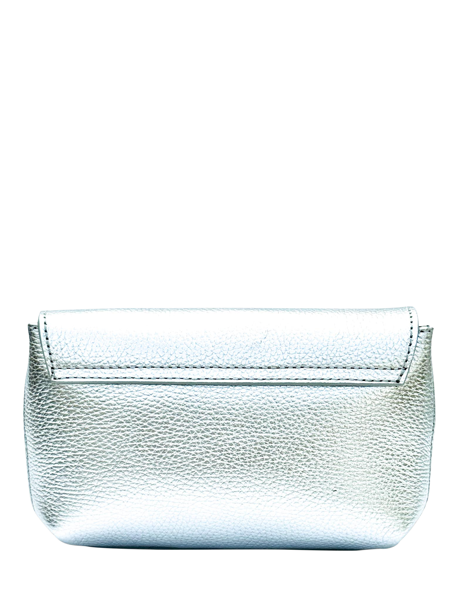 Product image 4 of 7, which shows Apatchy London Leather The Maisie Crossbody Bag, Silver