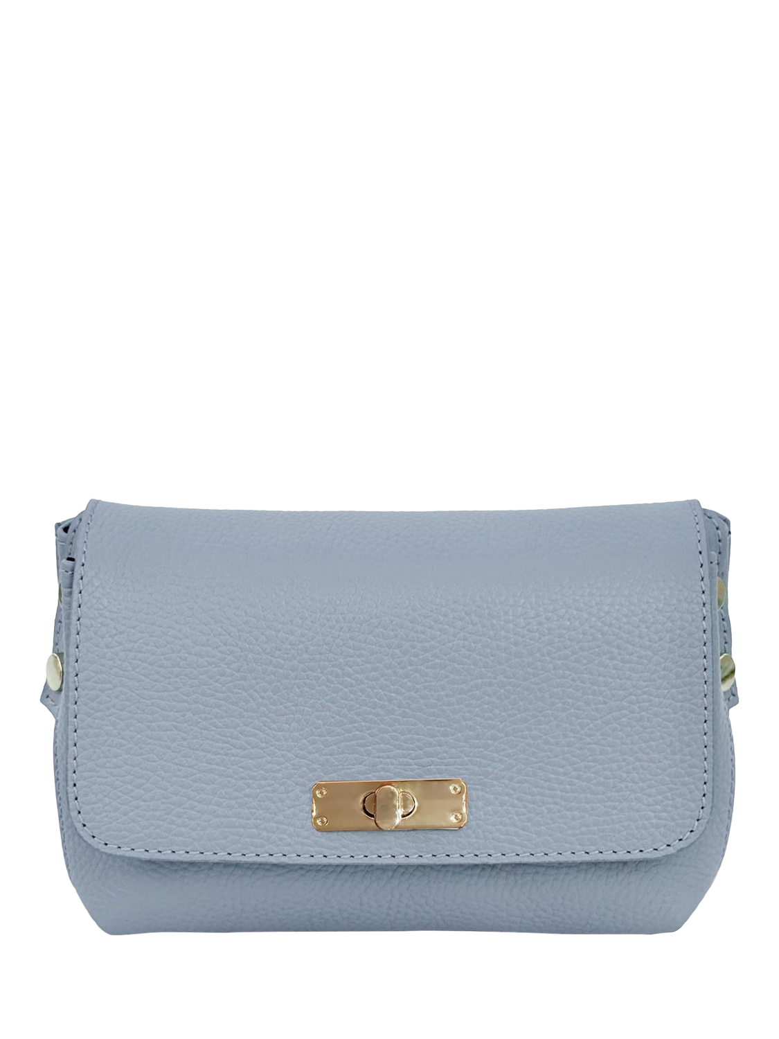 Product image 3 of 7, which shows Apatchy London The Maisie Leather Crossbody Bag, Sky
