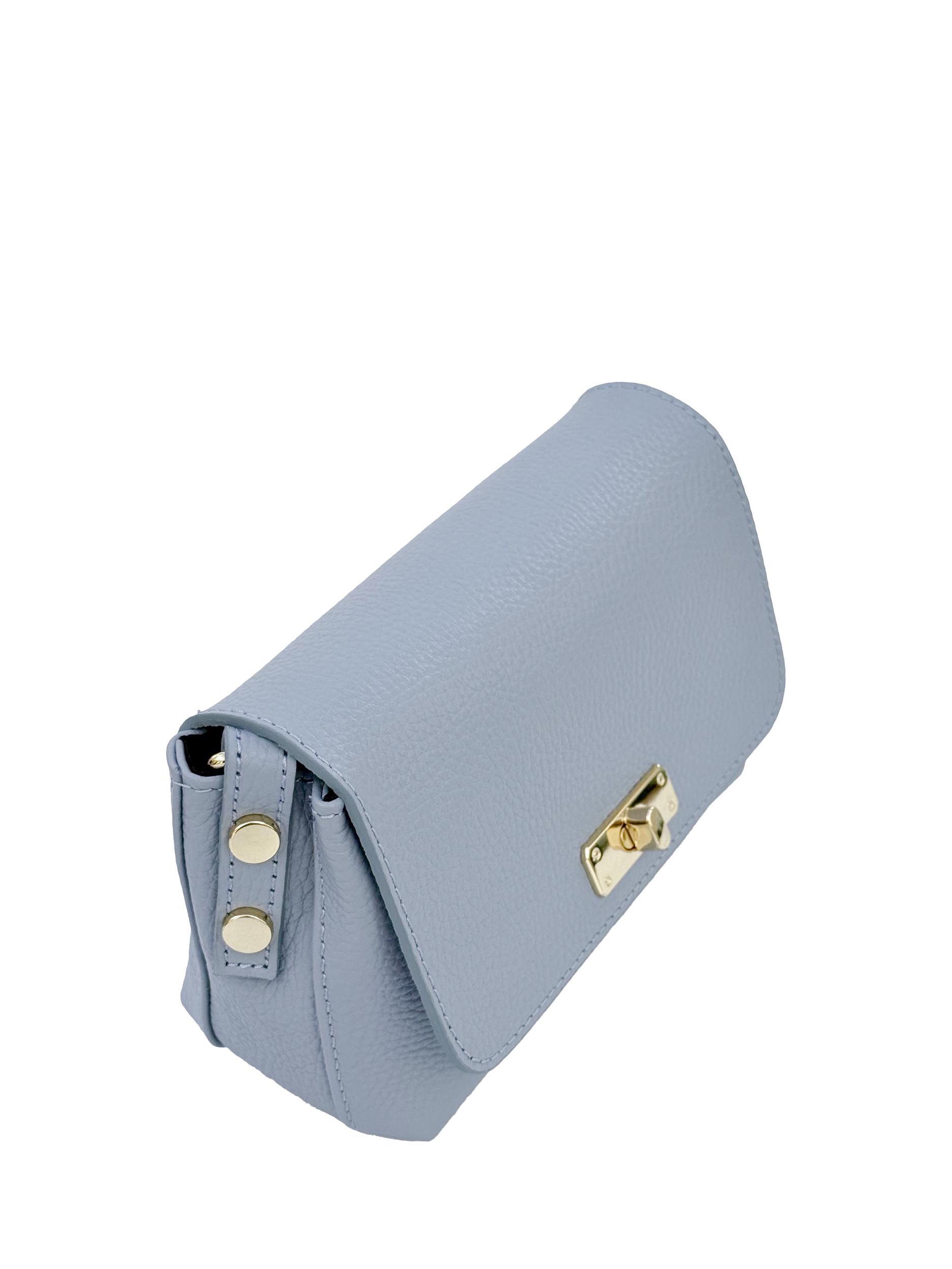 Product image 5 of 7, which shows Apatchy London The Maisie Leather Crossbody Bag, Sky