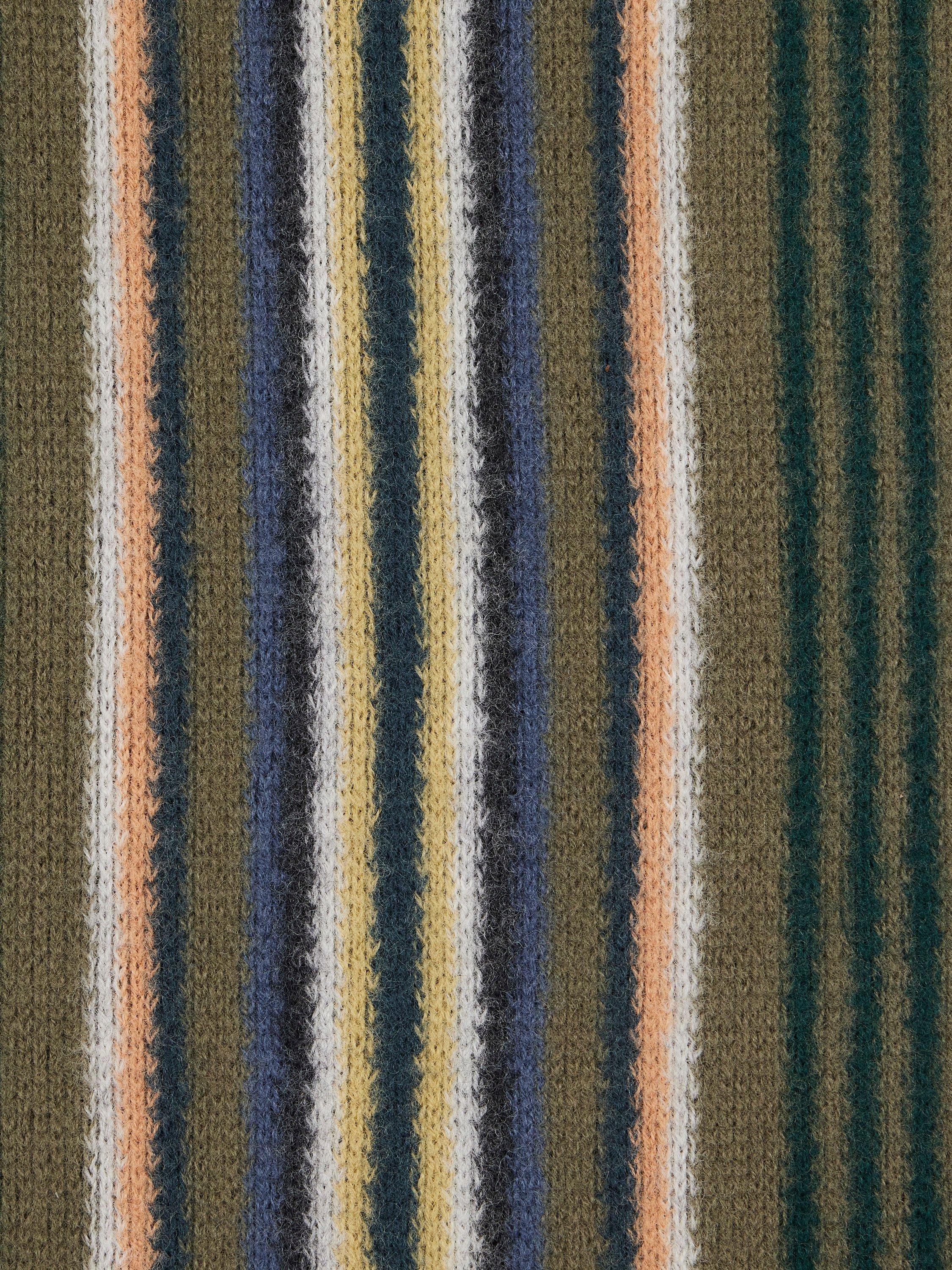Product image 3 of 4, which shows Paul Smith Stripe Merino Wool Scarf, Green Mid