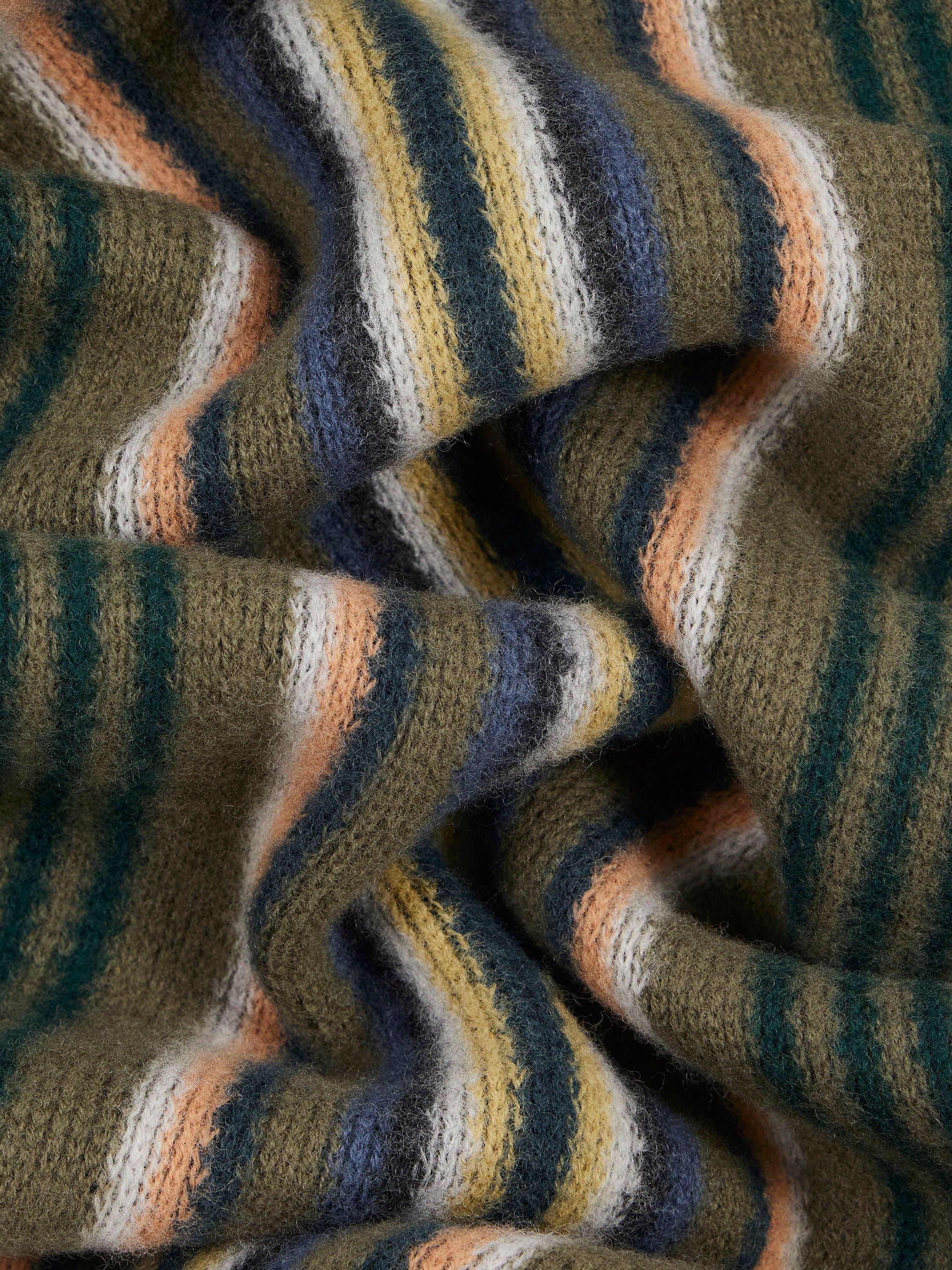 Product image 4 of 4, which shows Paul Smith Stripe Merino Wool Scarf, Green Mid