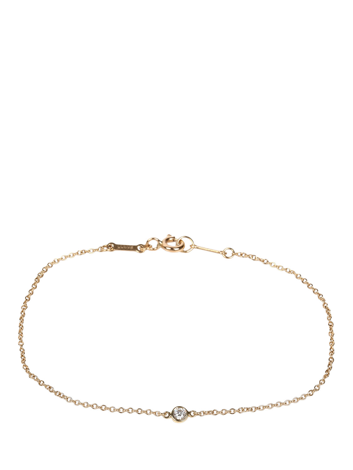 Product image 3 of 5, which shows Pre-loved Tiffany & Co. 1 Diamond 18ct Yellow Gold Elsa Peretti Diamonds by the Yard Bracelet
