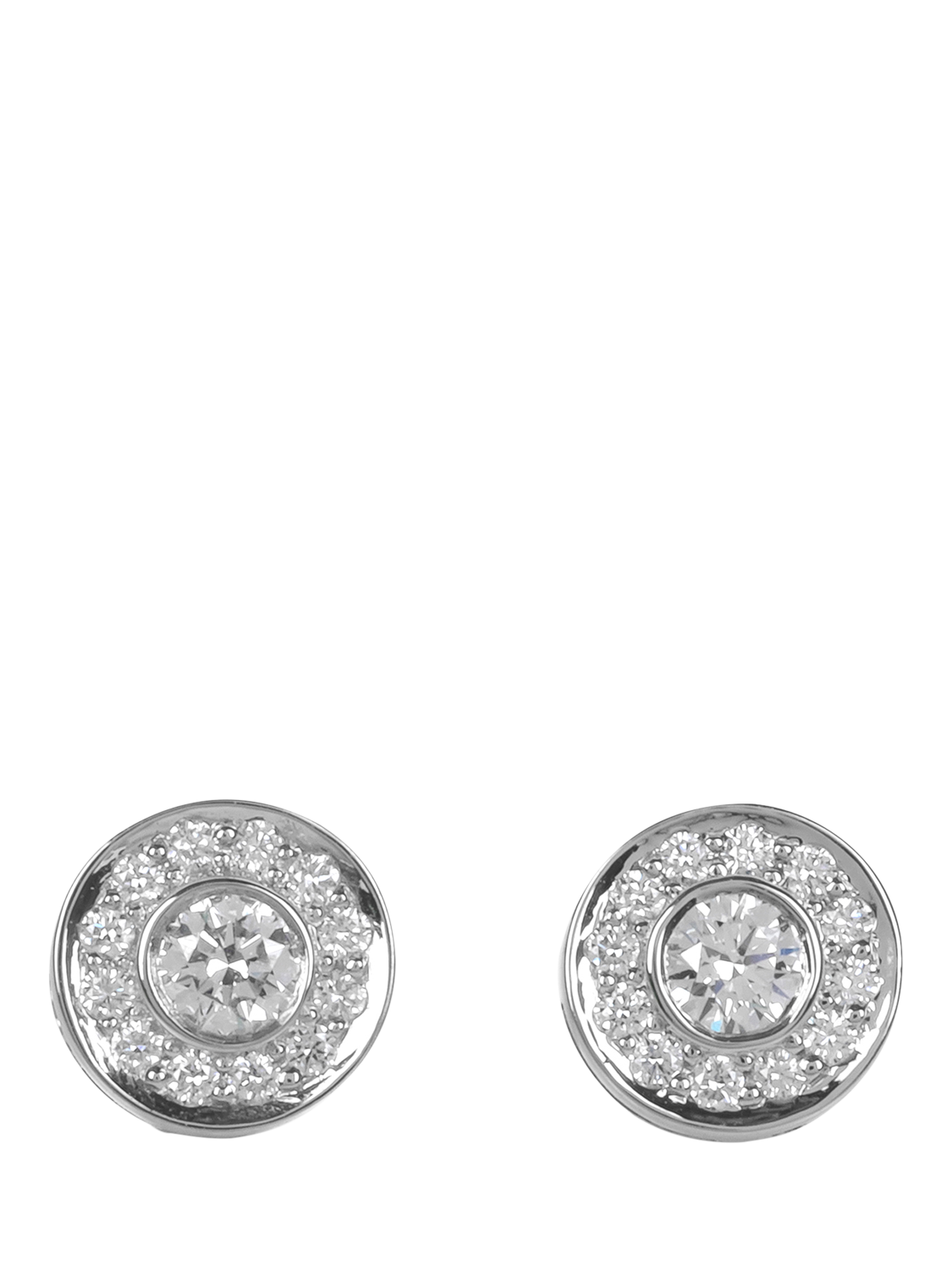 Product image 1 of 5, which shows Pre-loved Tiffany & Co. Brilliant Cut Diamond Platinum Circlet Stud Earrings