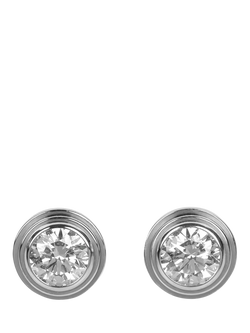 Pre-loved Cartier 0.18ct Diamond 18ct White Gold D'Amour Small Stud Earrings, White Gold