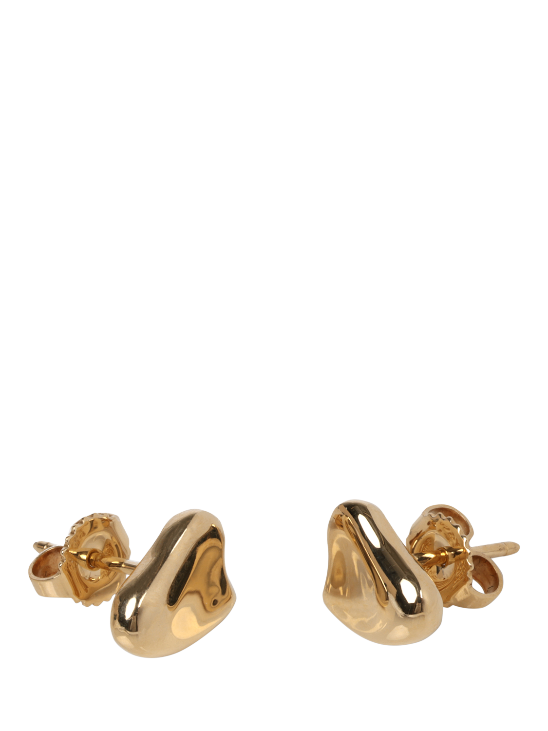 Product image 3 of 6, which shows Pre-loved 18ct Yellow Gold Elsa Peretti Full Heart Stud Earrings