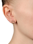 Pre-loved 18ct Yellow Gold Elsa Peretti Open Heart Pierced Stud Earrings