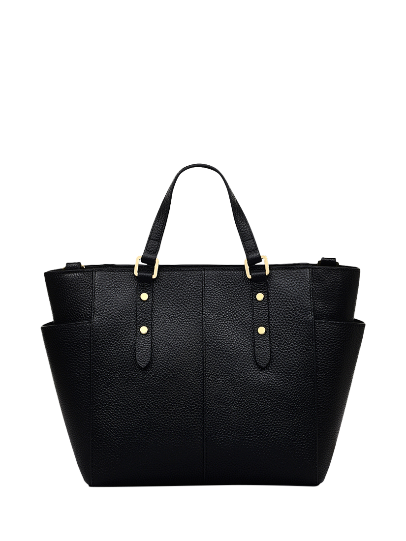 Product image 2 of 6, which shows Radley Silk Street Leather Medium Zip Top Multiway Bag, Black
