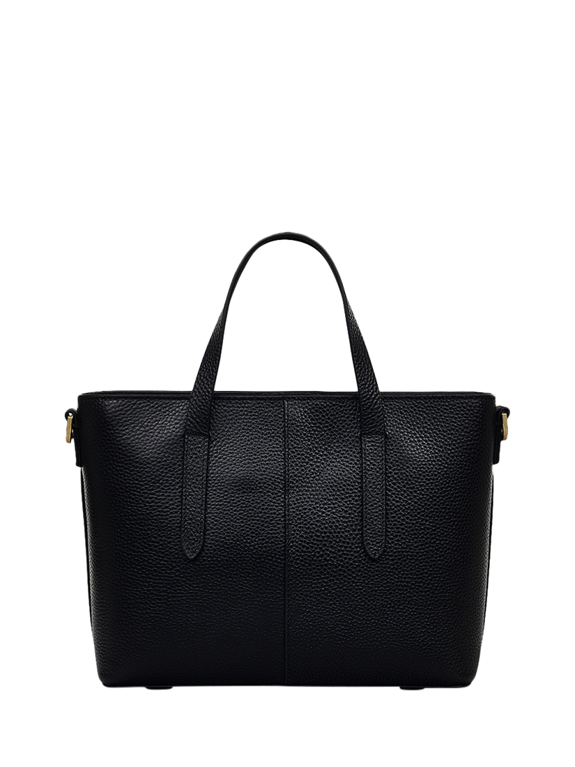 Product image 2 of 6, which shows Radley Silk Street Leather Small Open Top Multiway Bag, Black