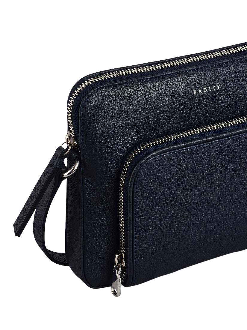 Product image 4 of 5, which shows Radley Redford Close Leather Small Zip Top Cross Body Bag, Ink
