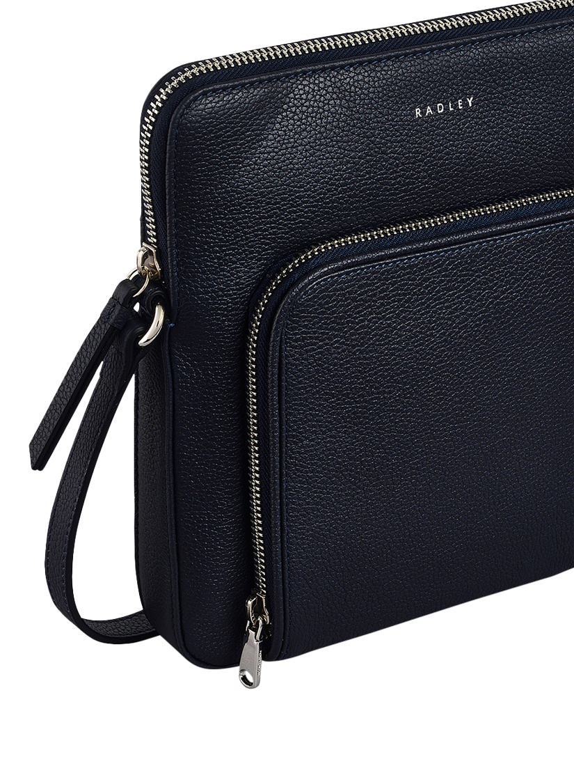 Product image 4 of 5, which shows Radley Redford Close Leather Medium Zip Top Cross Body Bag, Ink