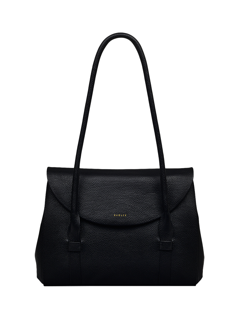 Radley Briar Hill Leather Medium Flap Over Shoulder Bag, Black