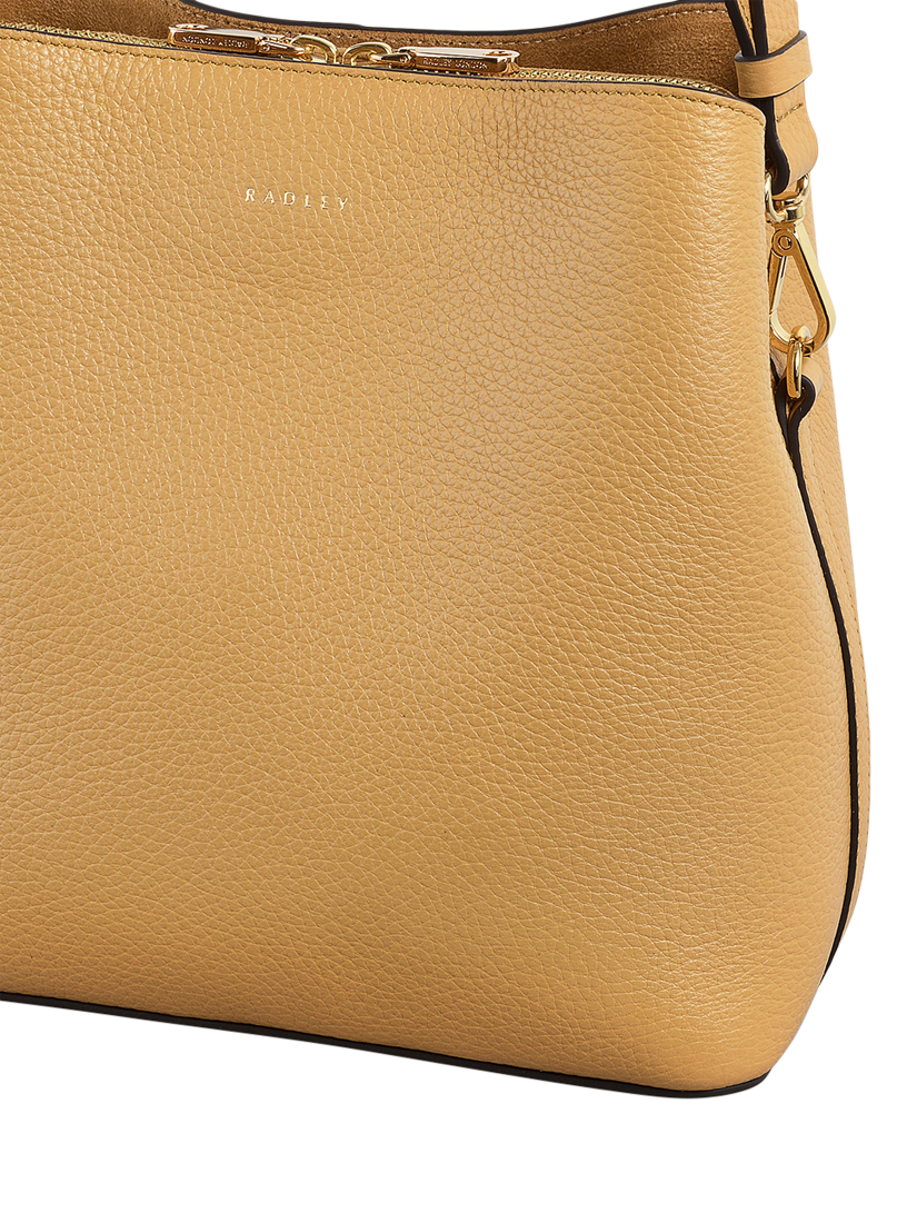 Product image 4 of 5, which shows Radley Dukes Place Leather Medium Compartment Crossbody Bag, Pecan