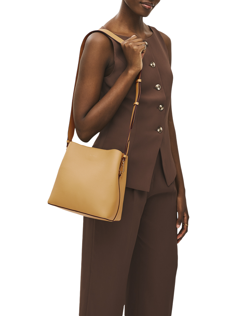 Product image 5 of 5, which shows Radley Dukes Place Leather Medium Compartment Crossbody Bag, Pecan