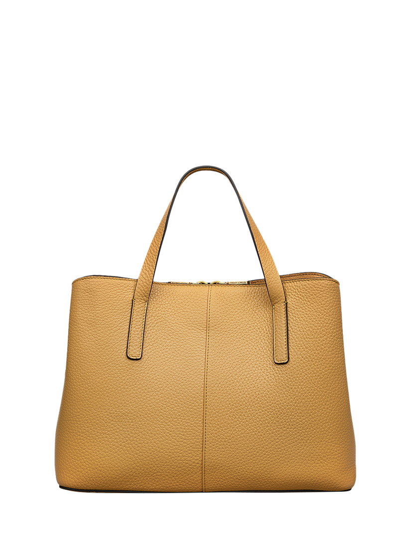 Product image 2 of 6, which shows Radley Dukes Place Leather Medium Zip-Top Grab Bag, Pecan