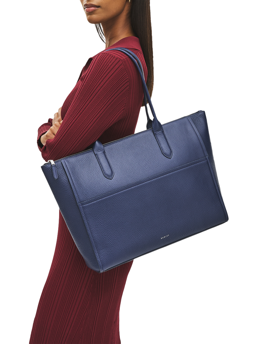 Product image 5 of 5, which shows Radley Oak Street Leather Tote Bag, Evenfall
