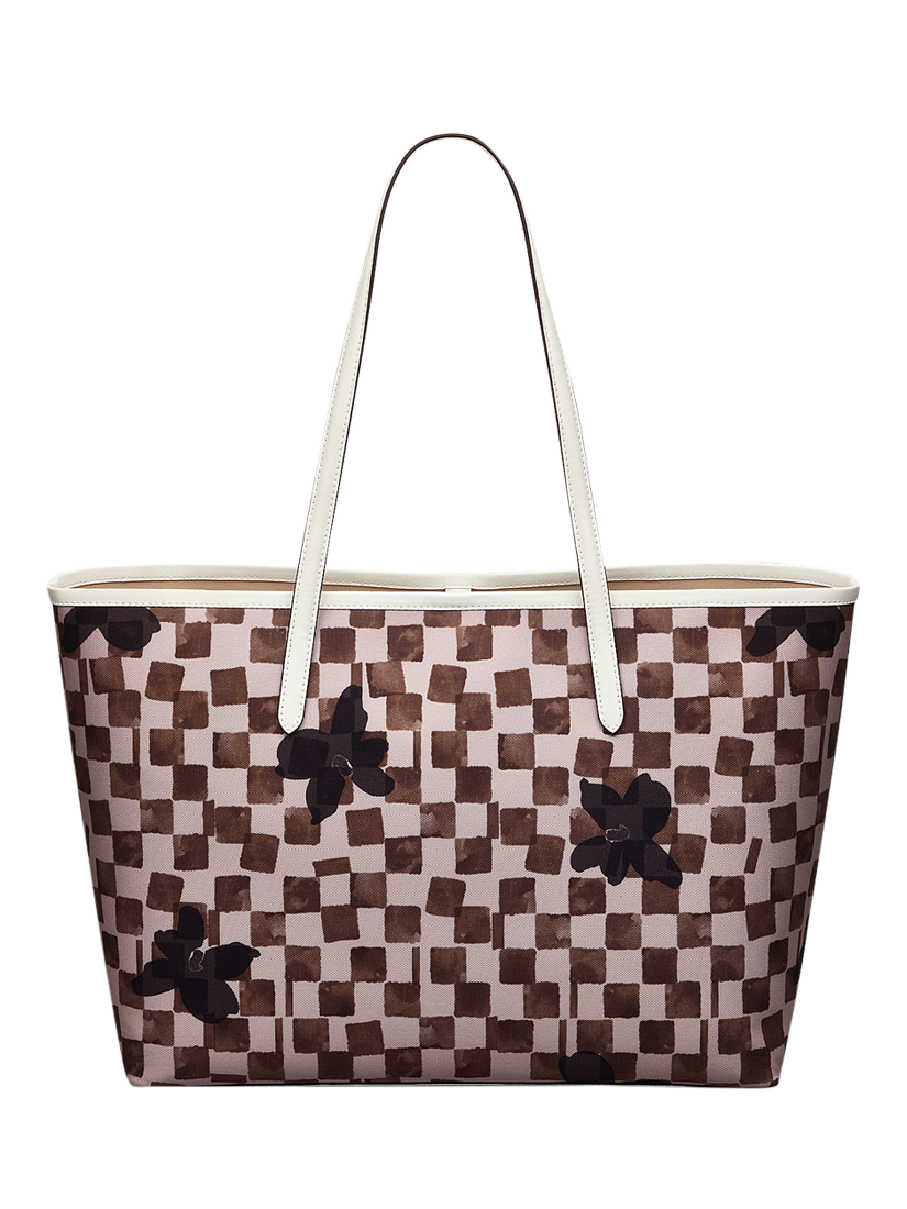 Product image 2 of 5, which shows Radley Southwell Gardens Check Tote Bag, Stone