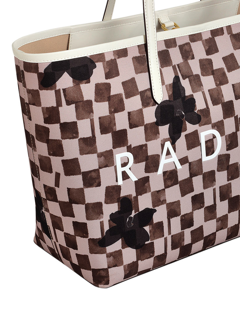Product image 4 of 5, which shows Radley Southwell Gardens Check Tote Bag, Stone