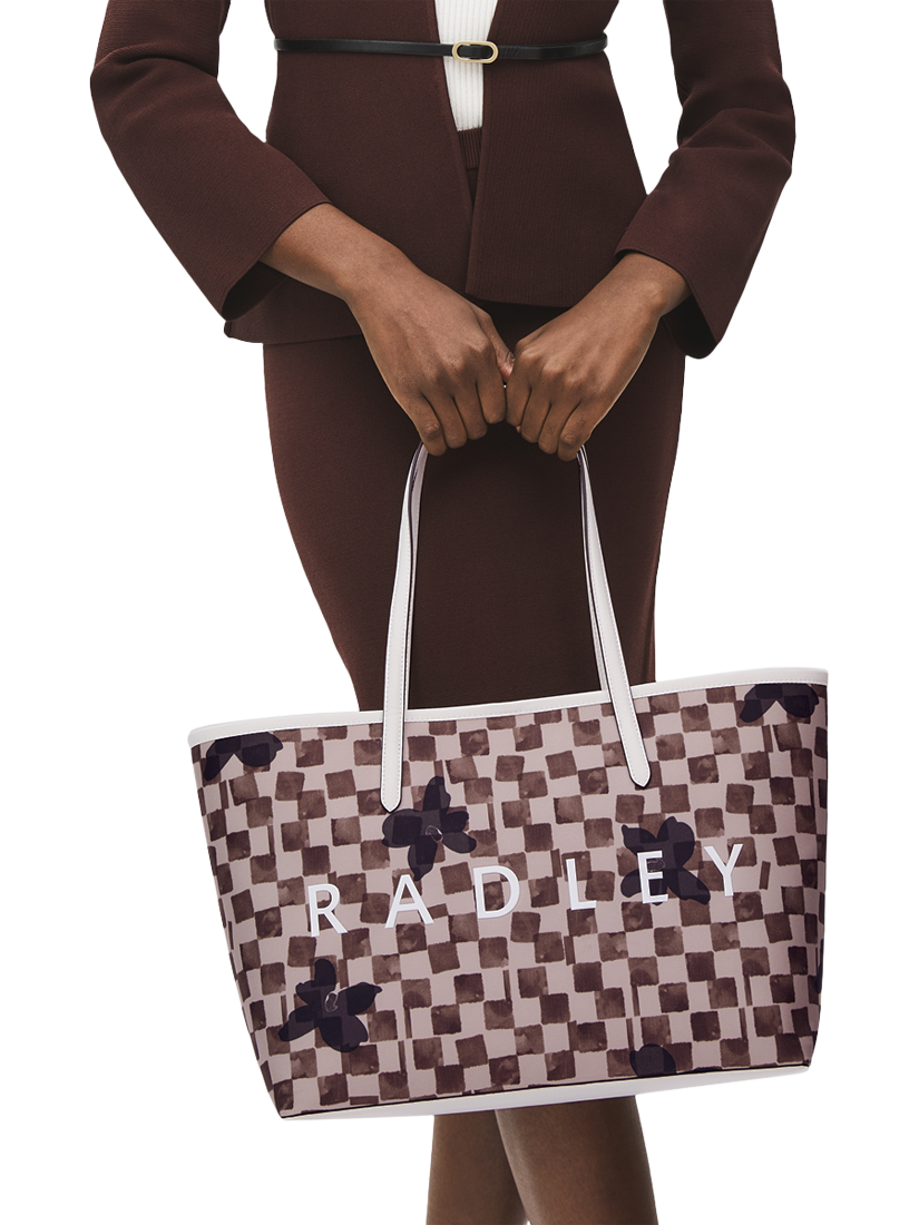 Product image 5 of 5, which shows Radley Southwell Gardens Check Tote Bag, Stone