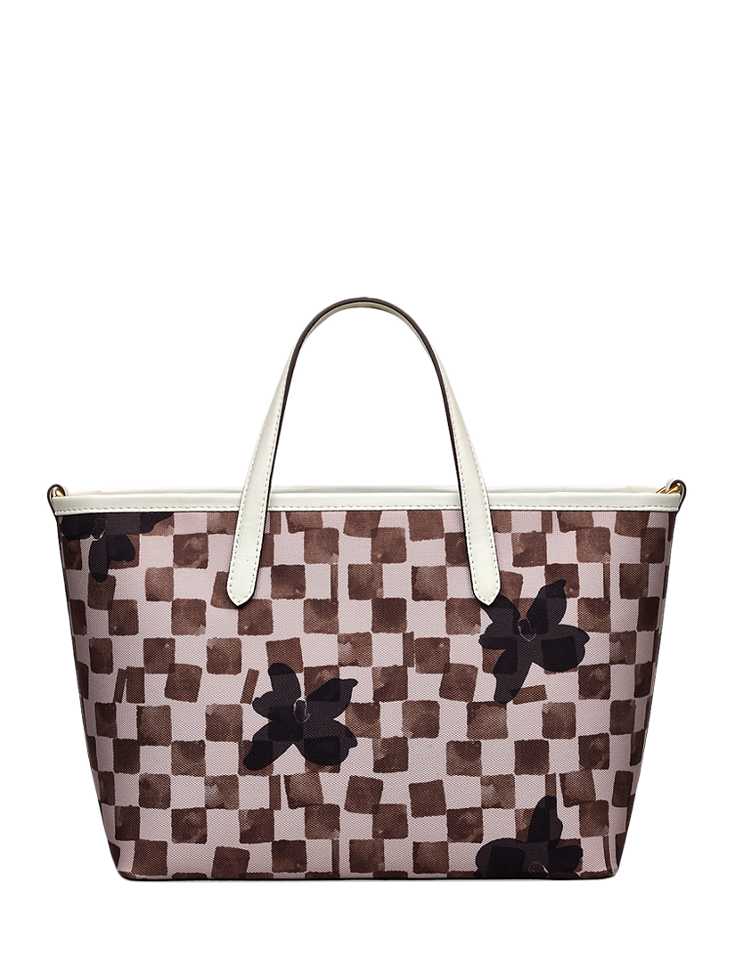 Product image 2 of 6, which shows Radley Southwell Gardens Check Tote Bag, Stone
