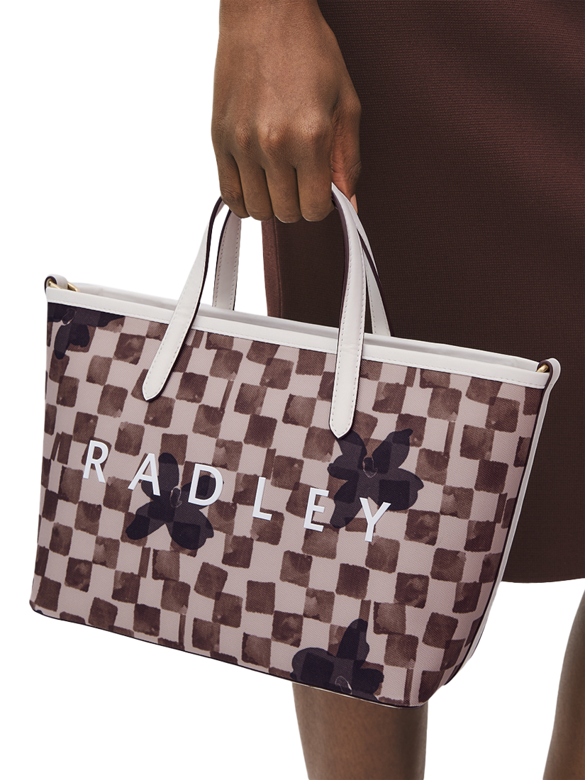 Product image 5 of 6, which shows Radley Southwell Gardens Check Tote Bag, Stone