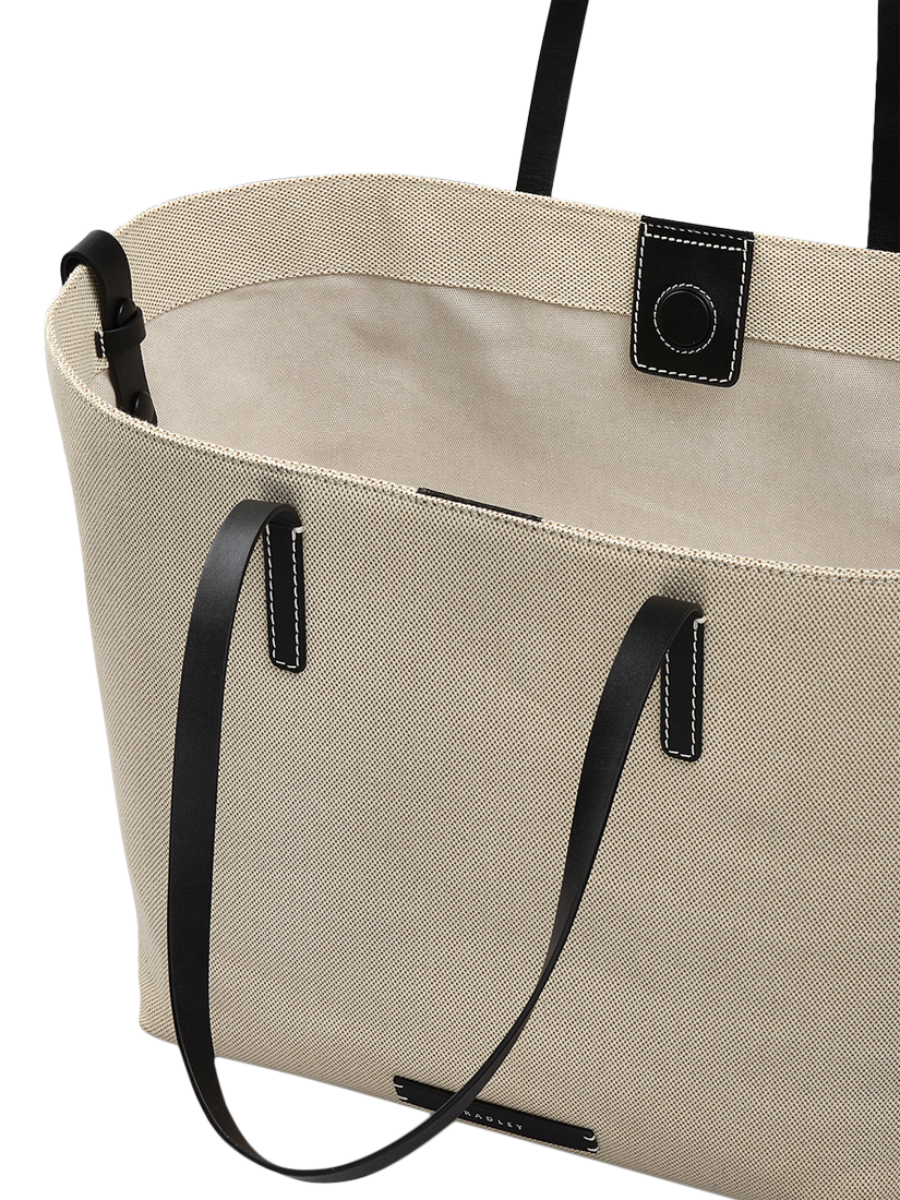 Product image 2 of 9, which shows Radley Leather Canvas Tote Bag, Natural
