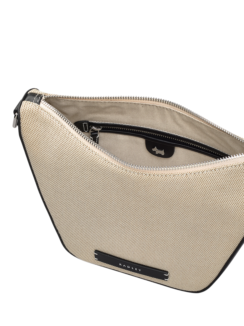 Product image 3 of 5, which shows Radley Oak Street Leather Canvas Crossbody Bag, Natural