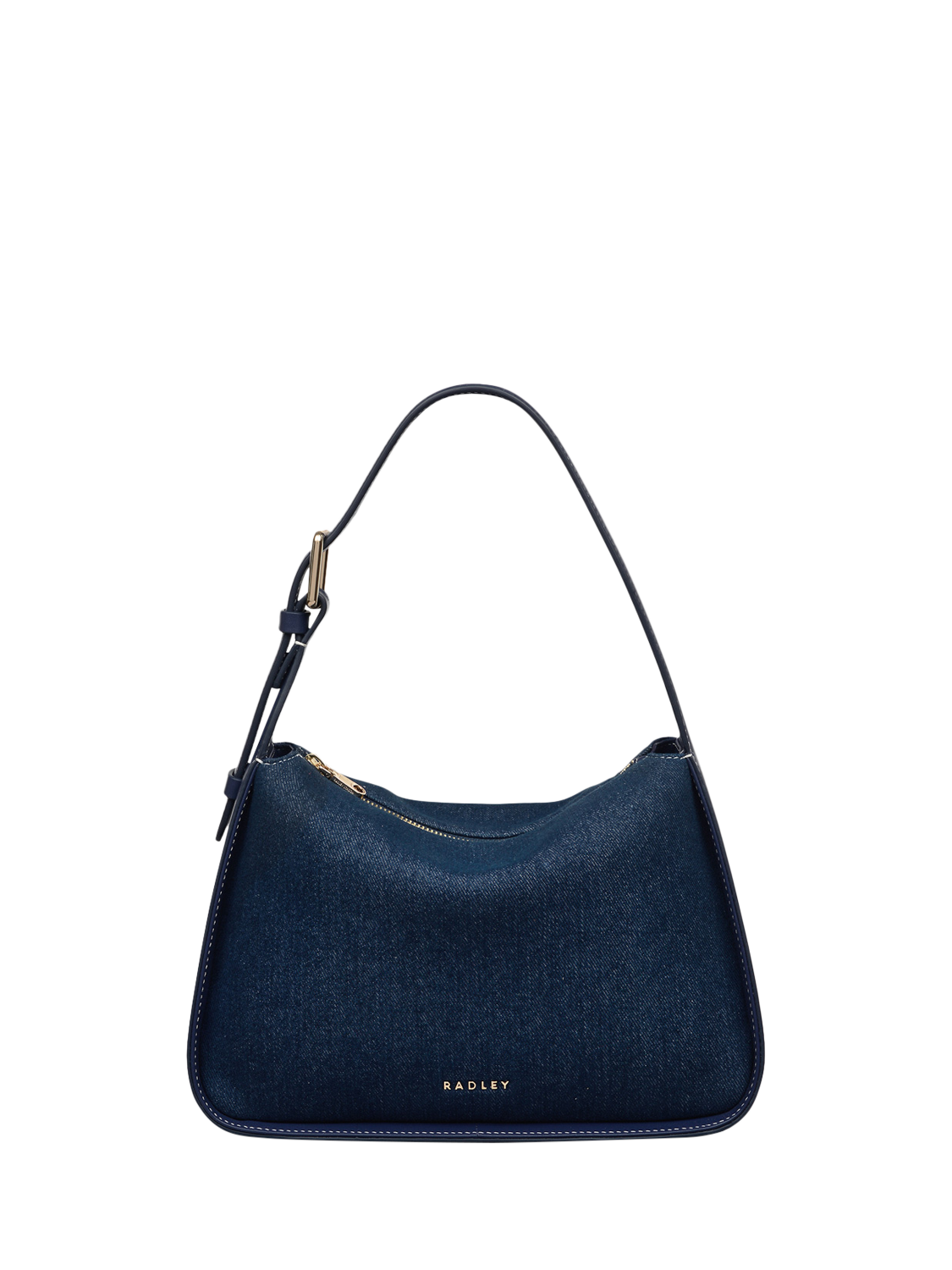 Product image 1 of 6, which shows Radley Westwell Lane Denim & Leather Grab Bag, Evenfall