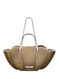 Radley Lily Leather Canvas Drawstring Bag, Natural