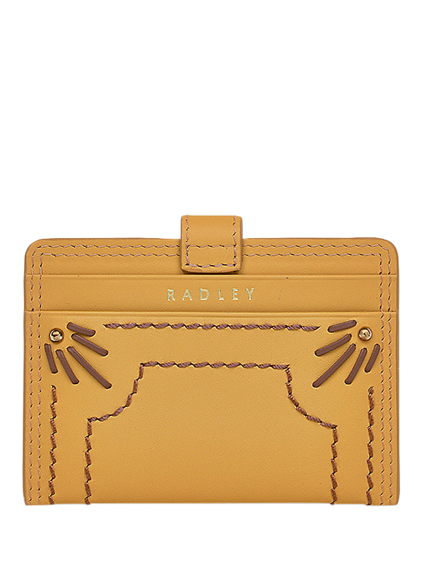 Product image 2 of 3, which shows Radley Willis Street Leather Studded Cardholder, Pecan